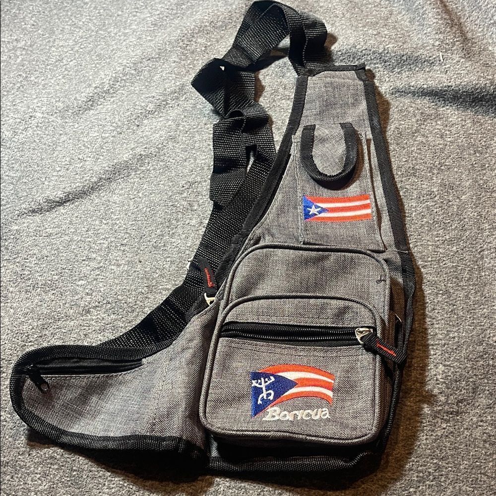Gray Boricua Sling Bag